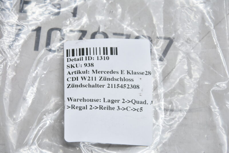 Mercedes E Klasse W211 W219 R171 Zündschloss Zündschalter A2115452308 Bild 4