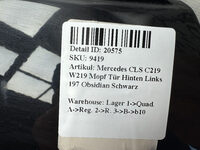 Mercedes CLS C219 W219 Mopf  Tür Hinten Links 197 Obsidian Schwarz Bild 6