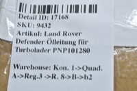 Land Rover Defender Ölleitung für Turbolader PNP101280 Bild 5