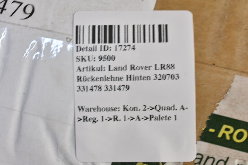 Land Rover LR88 Rückenlehne Hinten 320703 331478 331479 Bild 3