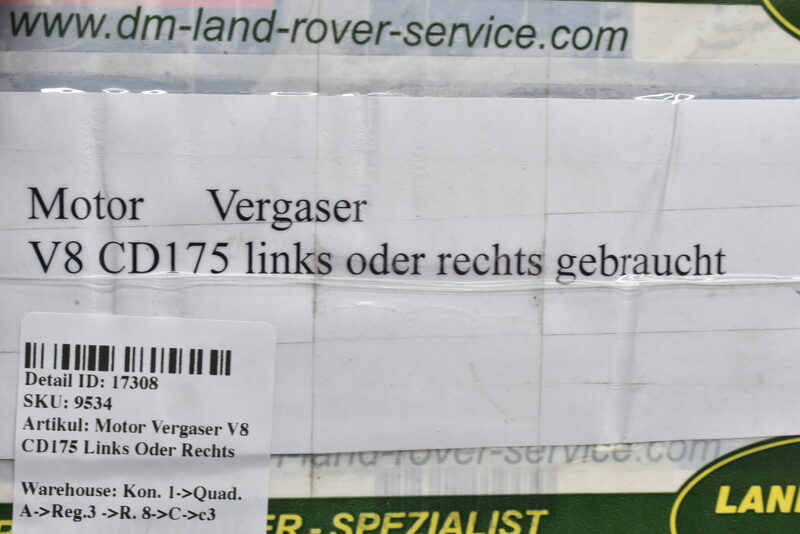 Motor Vergaser V8 CD175 Links Oder Rechts Bild 4