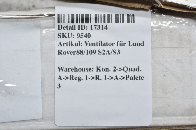 Ventilator für Land Rover88/109 S2A/S3 Bild 4