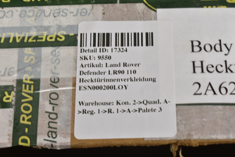 Land Rover Defender LR90 110 Hecktürinnenverkleidung ESN000200LOY Bild 4