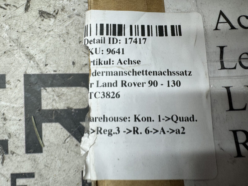 Achse Ledermanschettenachssatz für Land Rover 90 - 130 RTC3826 Bild 7