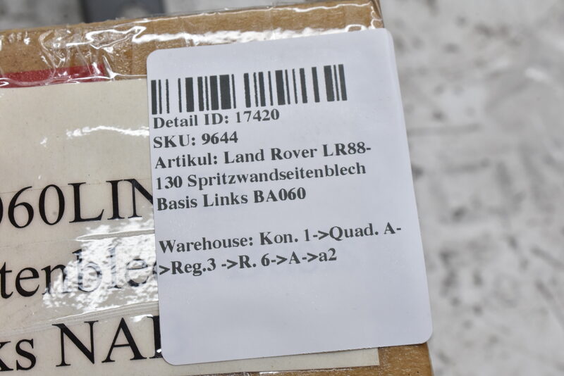 Land Rover LR88-130 Spritzwandseitenblech Basis Links BA060 Bild 5