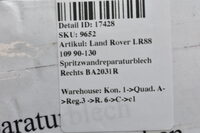 Land Rover LR88 109 90-130 Spritzwandreparaturblech Rechts BA2031R Bild 5