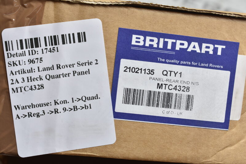 Land Rover Serie 2 2A 3 Heck Quarter Panel MTC4328 Bild 3