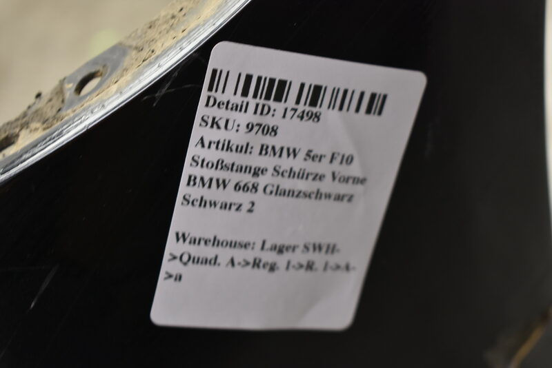 BMW 5er F10  Stoßstange Schürze Vorne BMW 668 Glanzschwarz Schwarz 2 Bild 6