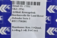 Kreuzgelenk Kardanwelle für Land Rover Defender Serie 3 RTC173020G Bild 4