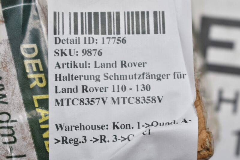 Land Rover Halterung Schmutzfänger  für Land Rover 110 - 130 MTC8357V MTC8358V Bild 4