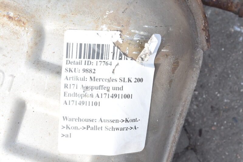 Mercedes SLK 200 R171 Auspuffen und Endtopfen A1714911001 A1714911101 Bild 5
