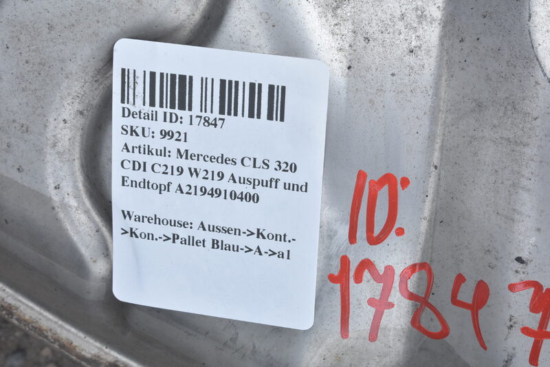 Mercedes CLS 320 CDI C219 W219 Auspuff und Endtopf A2194910400 Bild 5