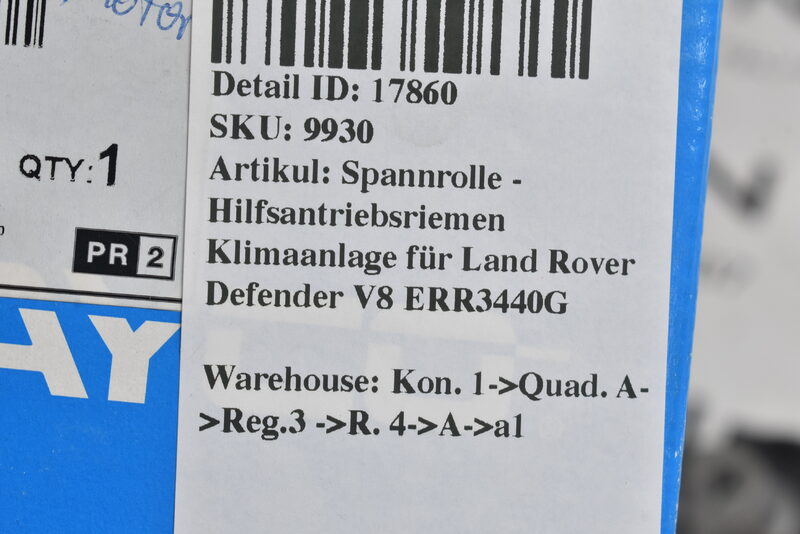 Spannrolle - Hilfsantriebsriemen Klimaanlage für Land Rover Defender V8 ERR3440G Bild 3